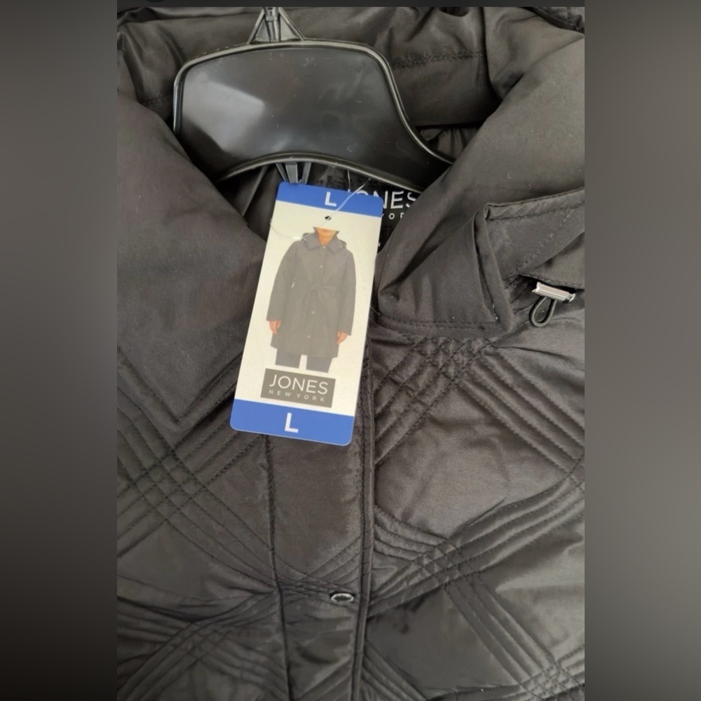 Jones New York Women's Belted Quilt Jacket SzL new - Picture 8 of 10